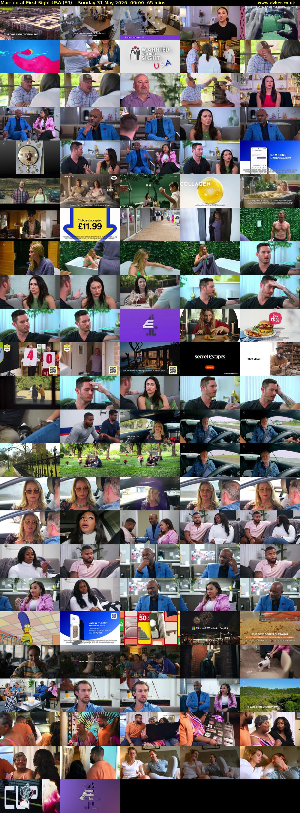Married at First Sight USA (E4) Sunday 31 May 2026 09:00 - 10:05
