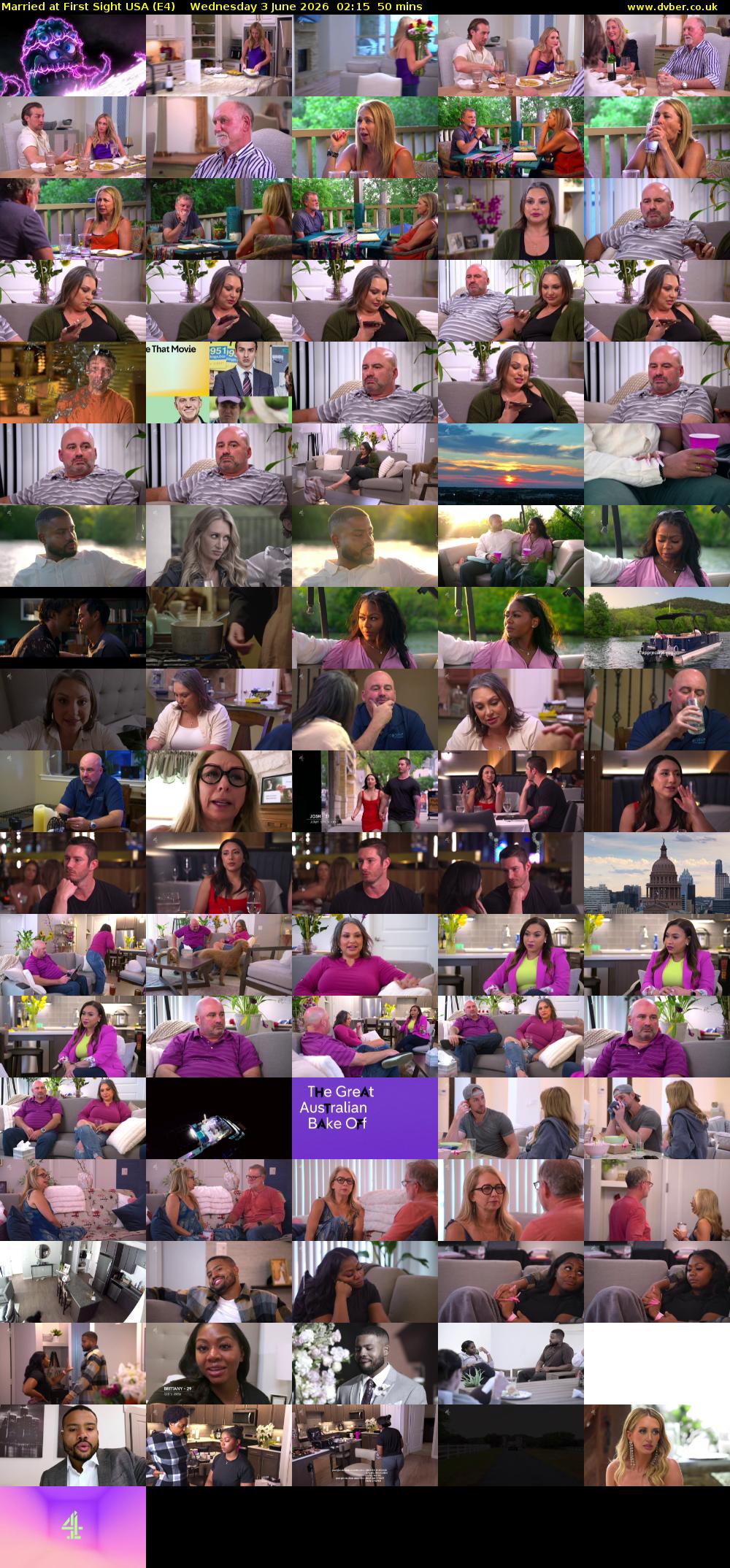 Married at First Sight USA (E4) Wednesday 3 June 2026 02:15 - 03:05
