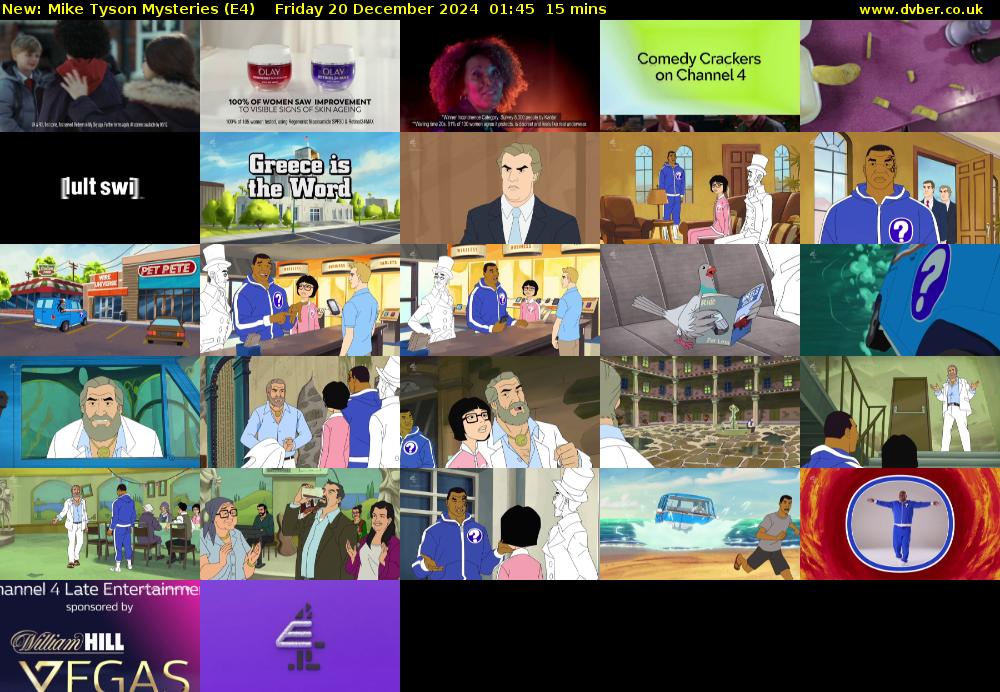 Mike Tyson Mysteries (E4) Friday 20 December 2024 01:45 - 02:00