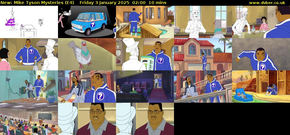 Mike Tyson Mysteries (E4) Friday 3 January 2025 02:00 - 02:10