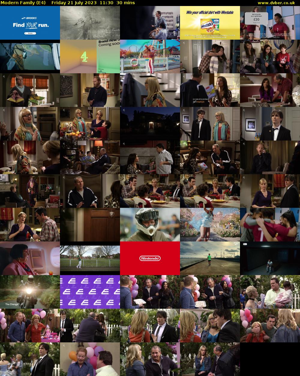 Modern Family (E4) Friday 21 July 2023 11:30 - 12:00