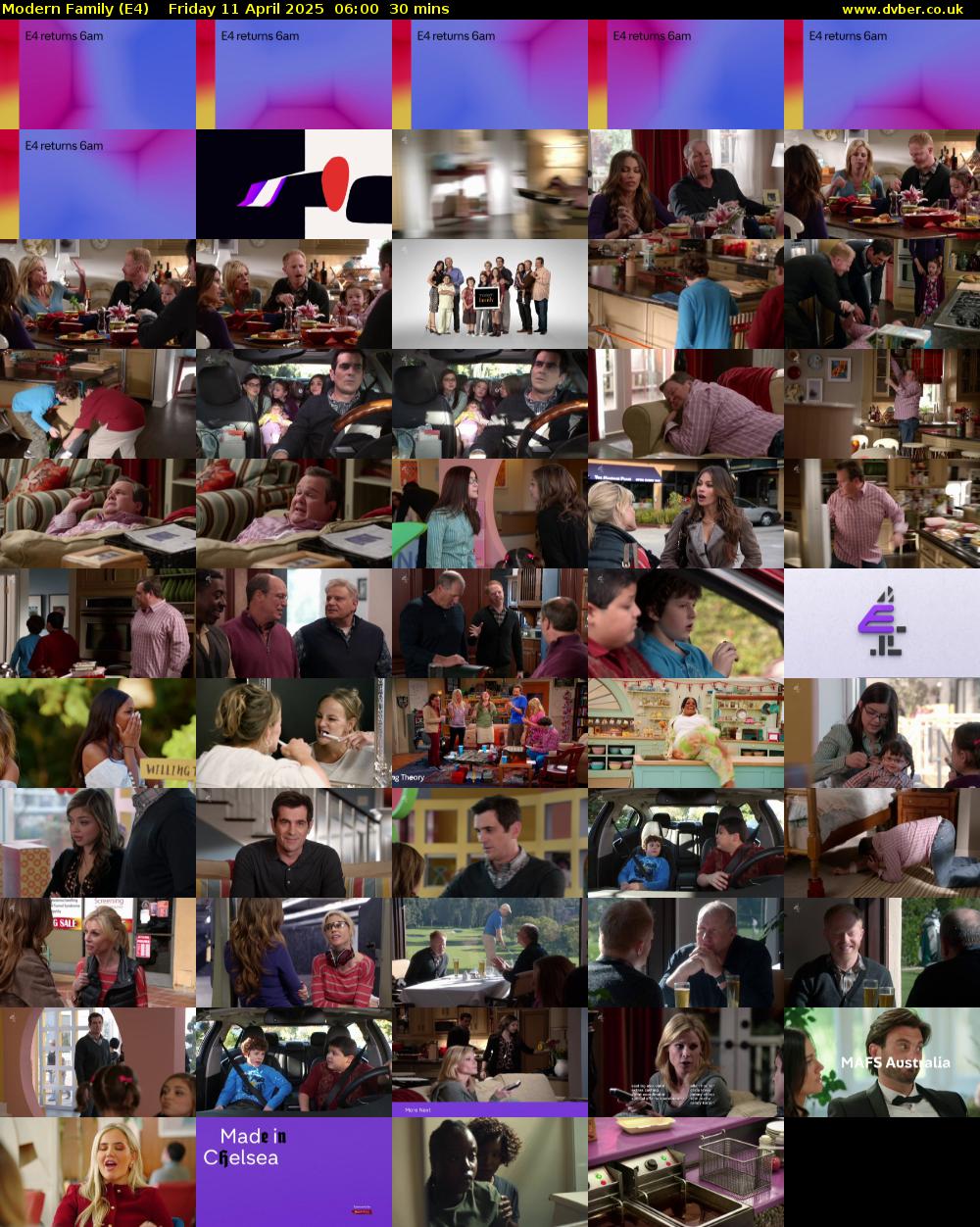 Modern Family (E4) Friday 11 April 2025 06:00 - 06:30