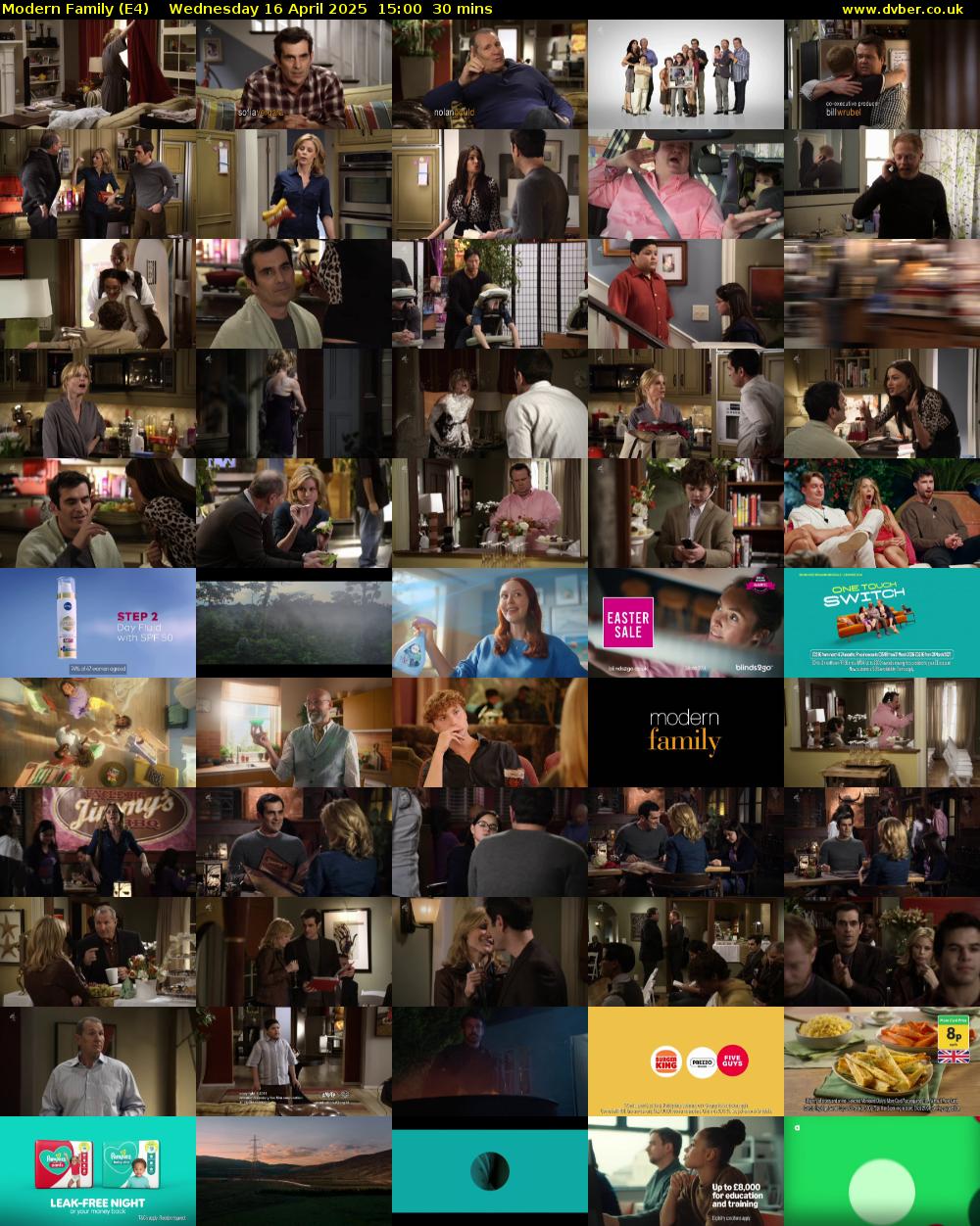 Modern Family (E4) Wednesday 16 April 2025 15:00 - 15:30