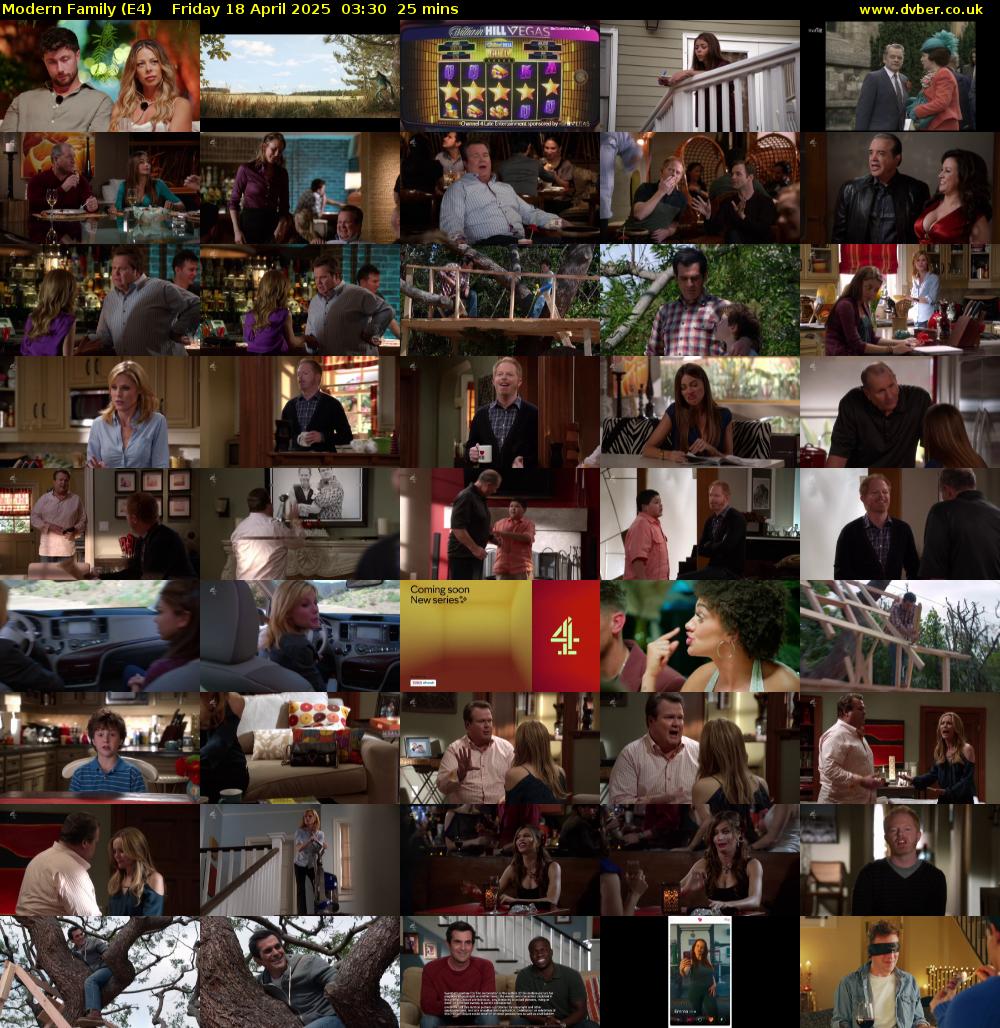 Modern Family (E4) Friday 18 April 2025 03:30 - 03:55