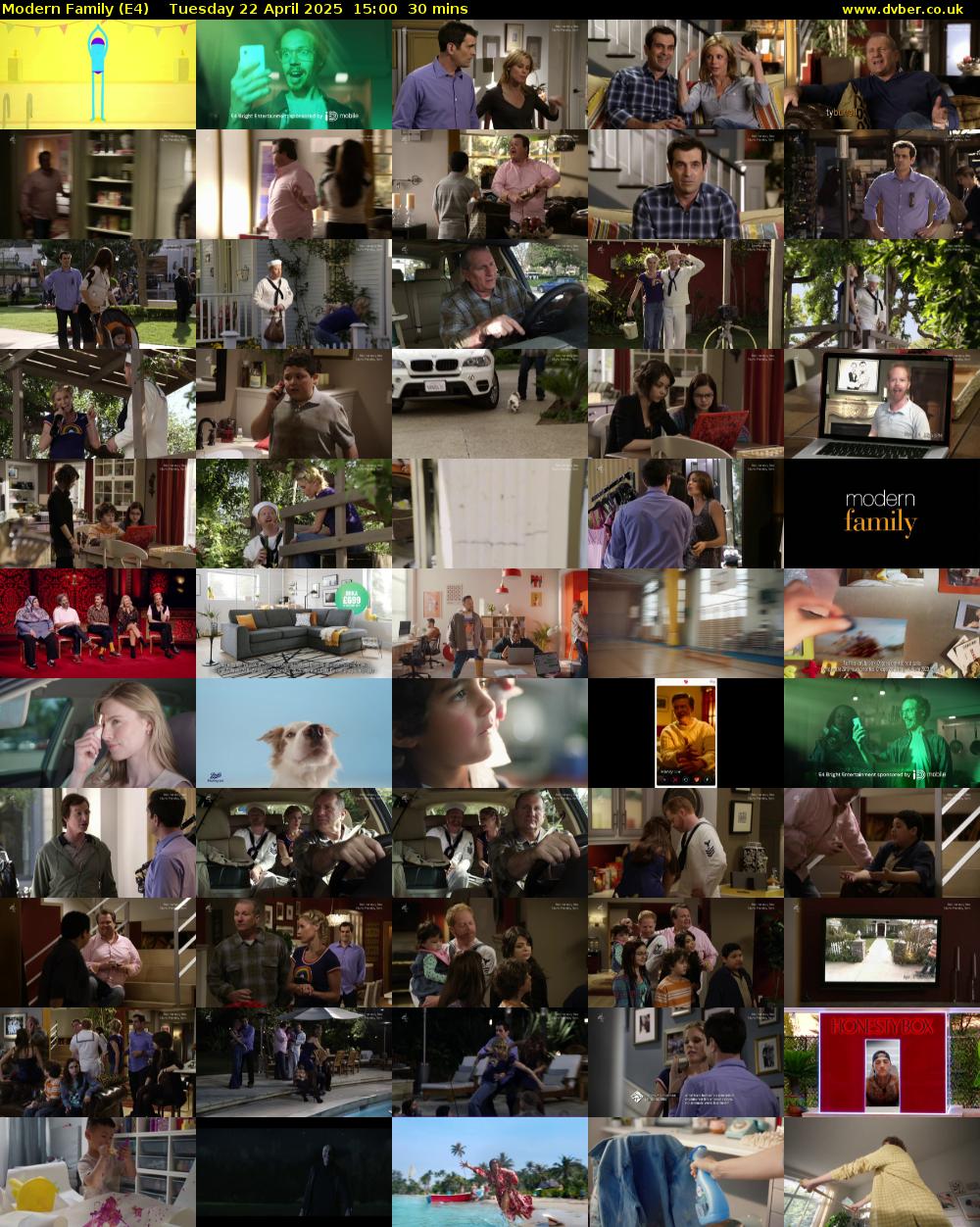 Modern Family (E4) Tuesday 22 April 2025 15:00 - 15:30