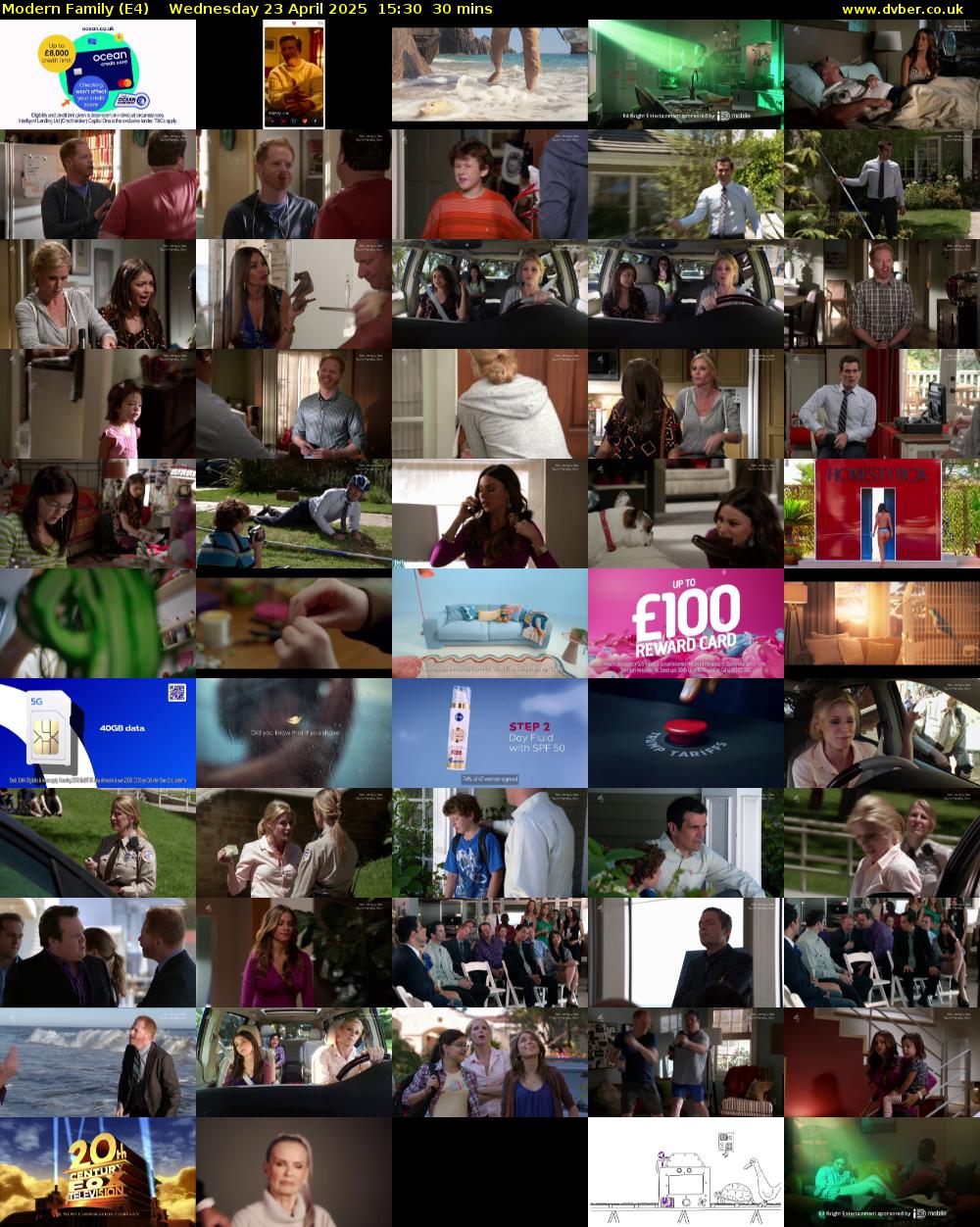 Modern Family (E4) Wednesday 23 April 2025 15:30 - 16:00