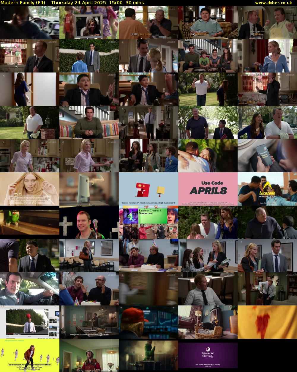 Modern Family (E4) Thursday 24 April 2025 15:00 - 15:30