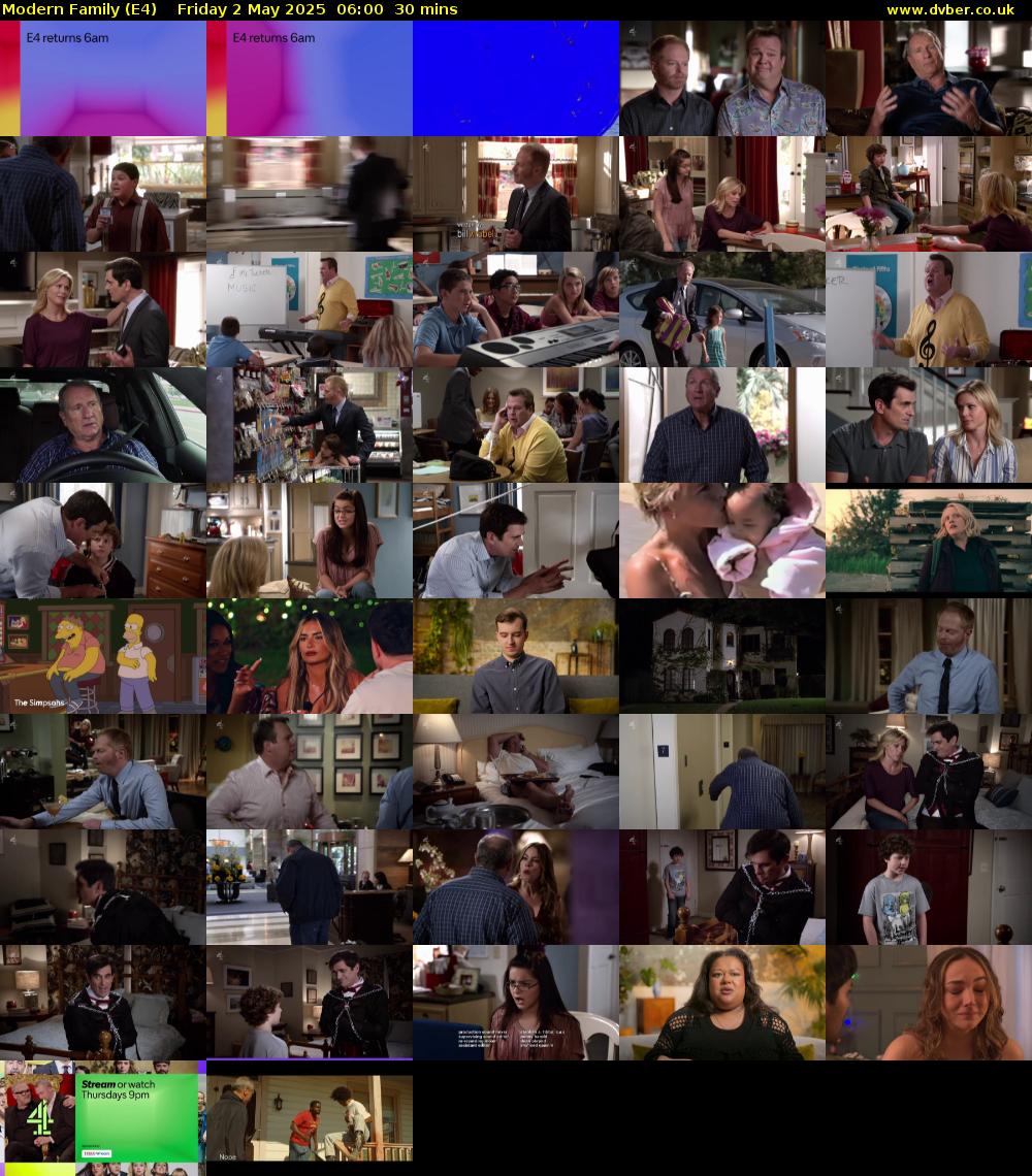 Modern Family (E4) Friday 2 May 2025 06:00 - 06:30