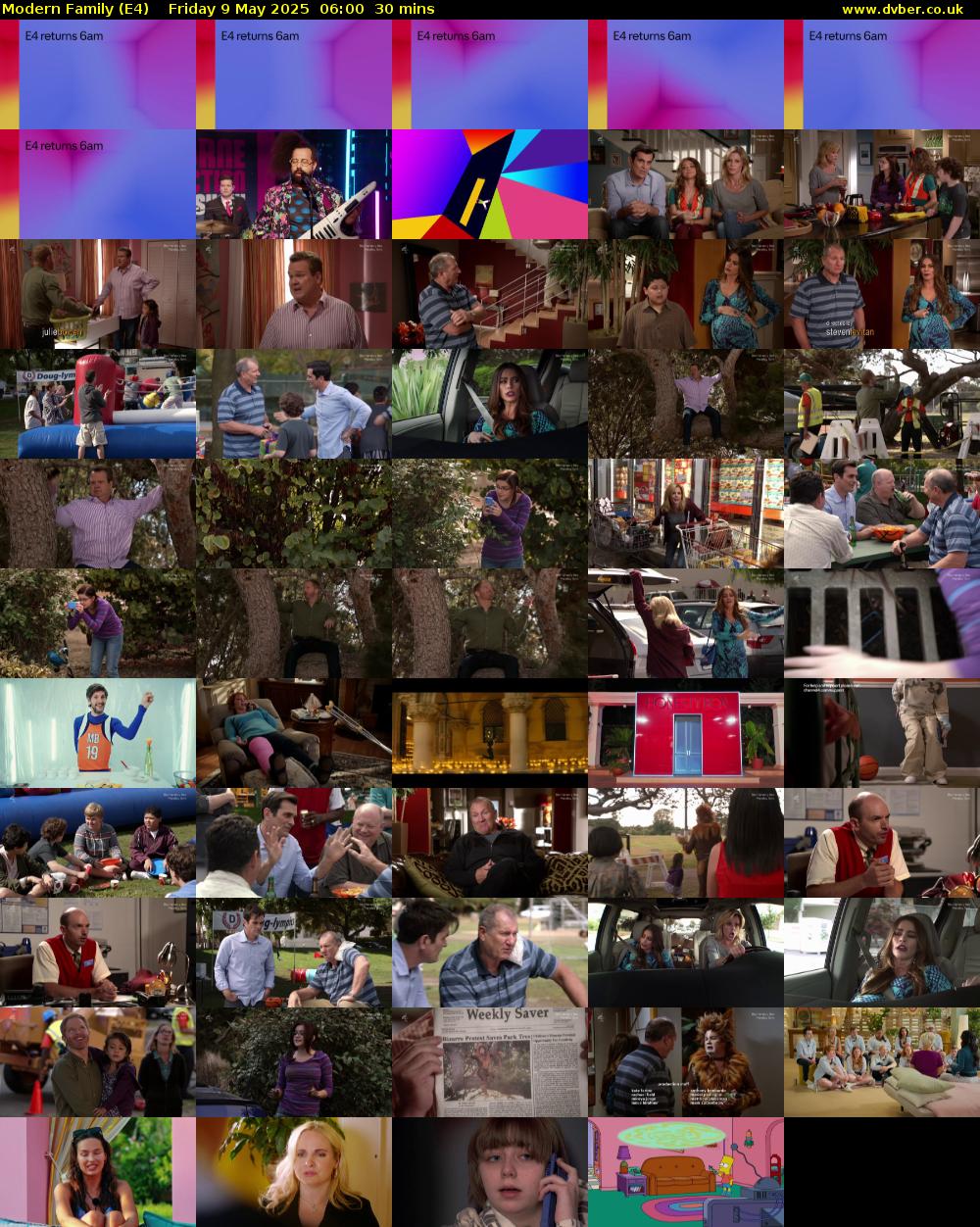 Modern Family (E4) Friday 9 May 2025 06:00 - 06:30