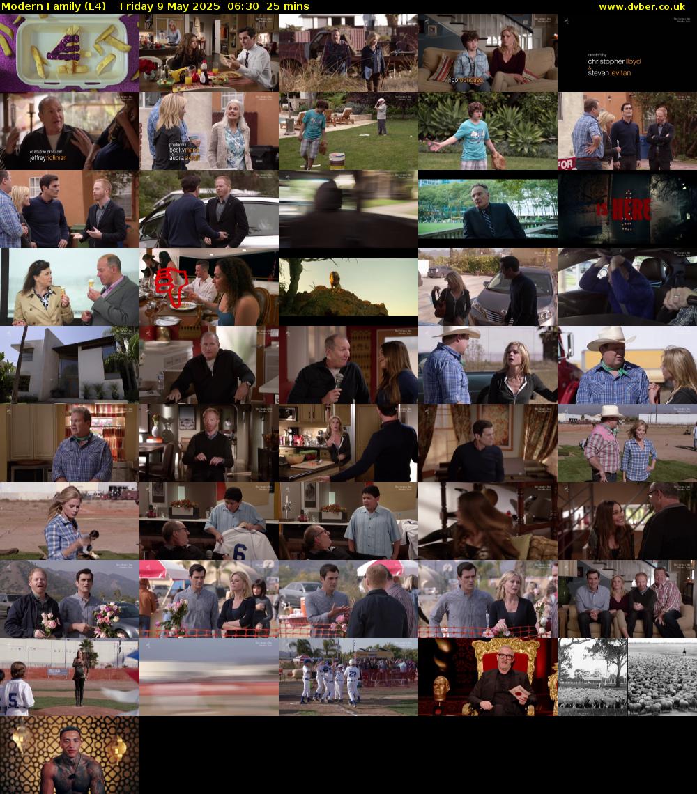 Modern Family (E4) Friday 9 May 2025 06:30 - 06:55