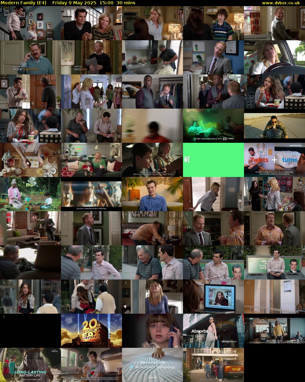 Modern Family (E4) Friday 9 May 2025 15:00 - 15:30
