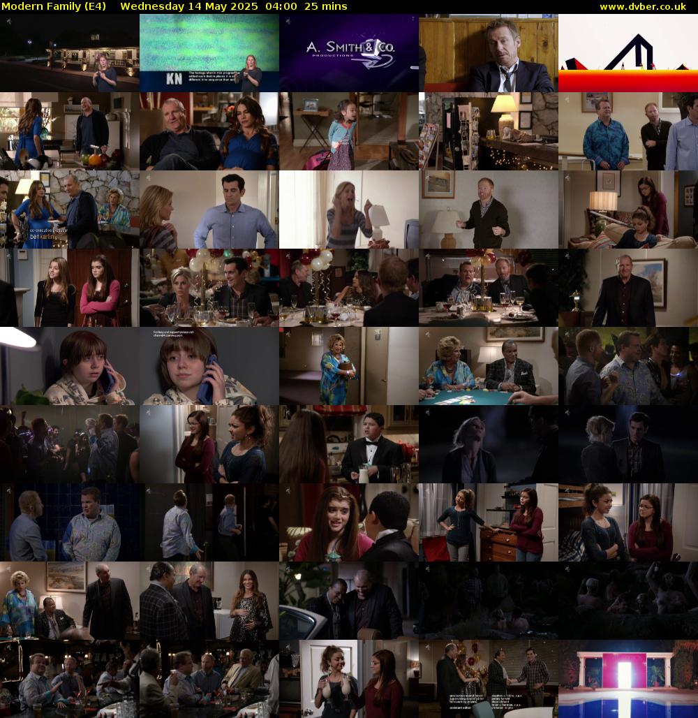 Modern Family (E4) Wednesday 14 May 2025 04:00 - 04:25