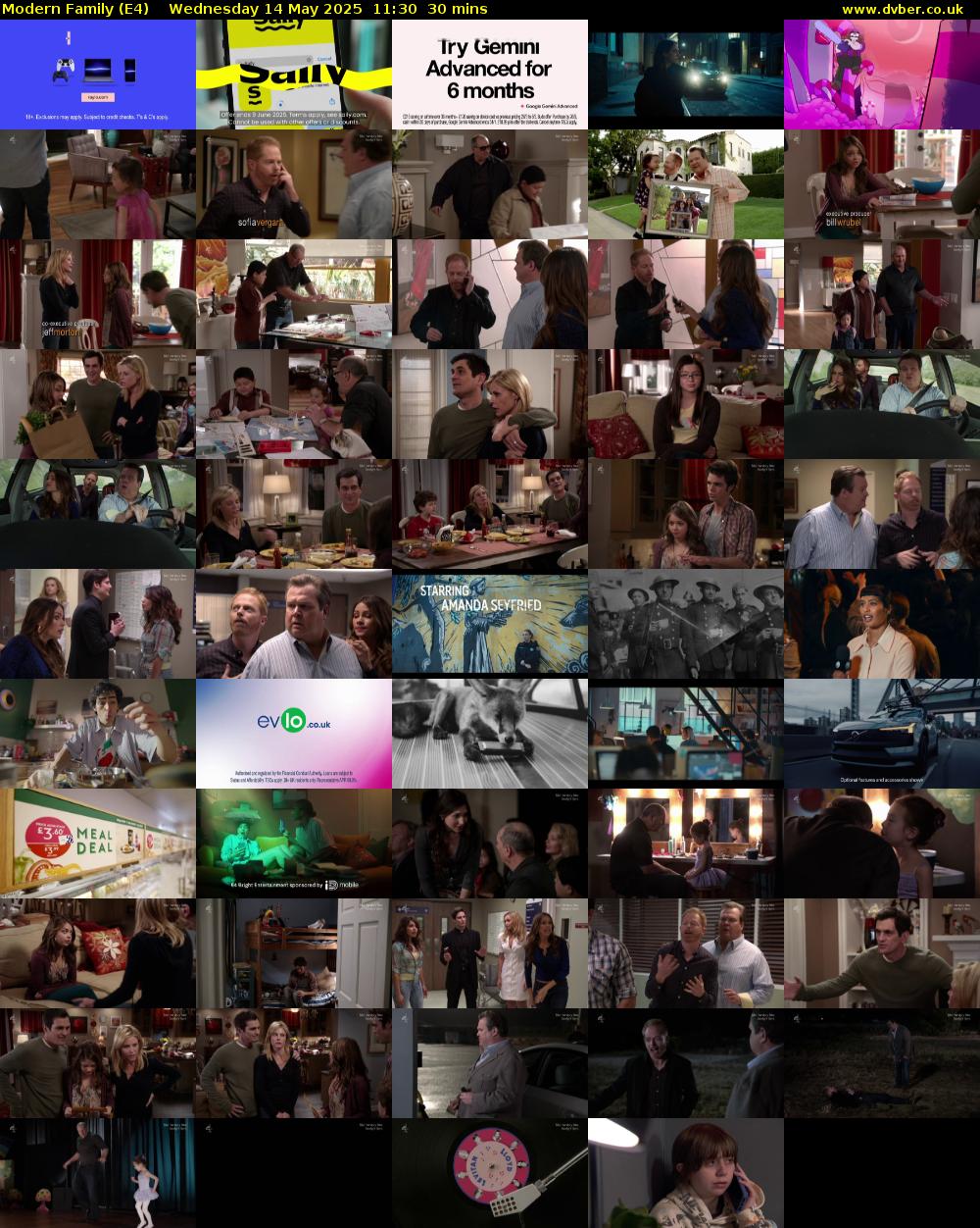 Modern Family (E4) Wednesday 14 May 2025 11:30 - 12:00