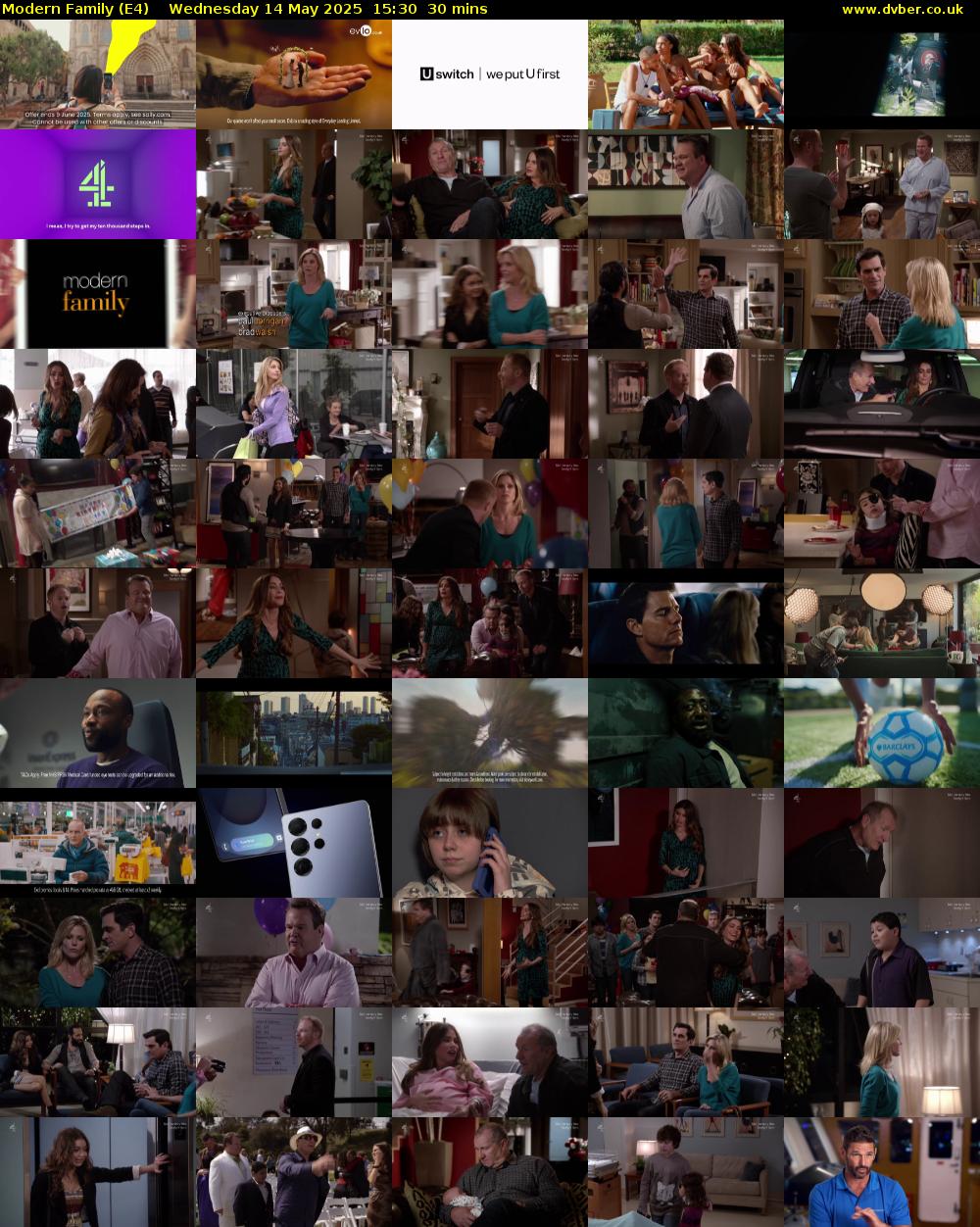 Modern Family (E4) Wednesday 14 May 2025 15:30 - 16:00