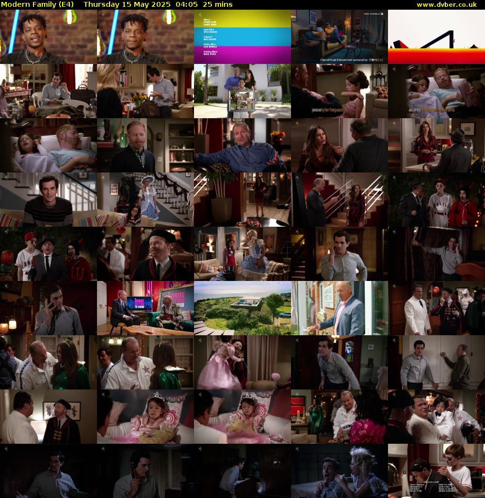 Modern Family (E4) Thursday 15 May 2025 04:05 - 04:30