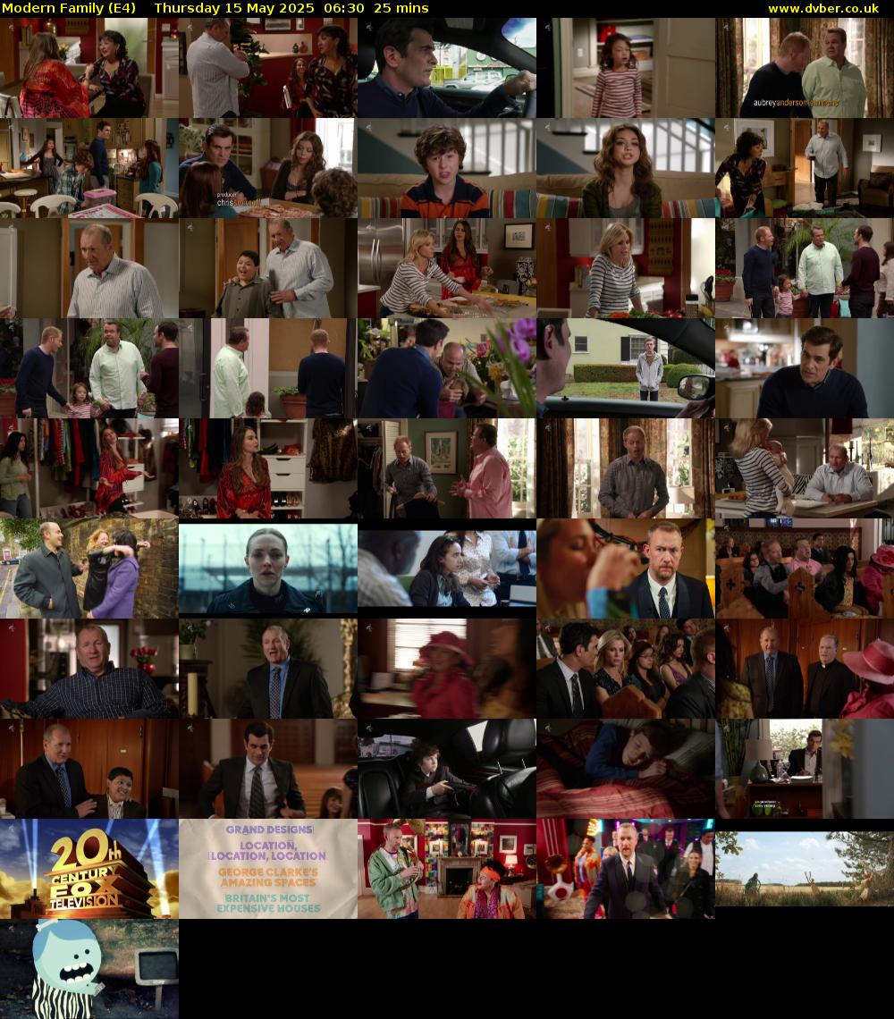 Modern Family (E4) Thursday 15 May 2025 06:30 - 06:55