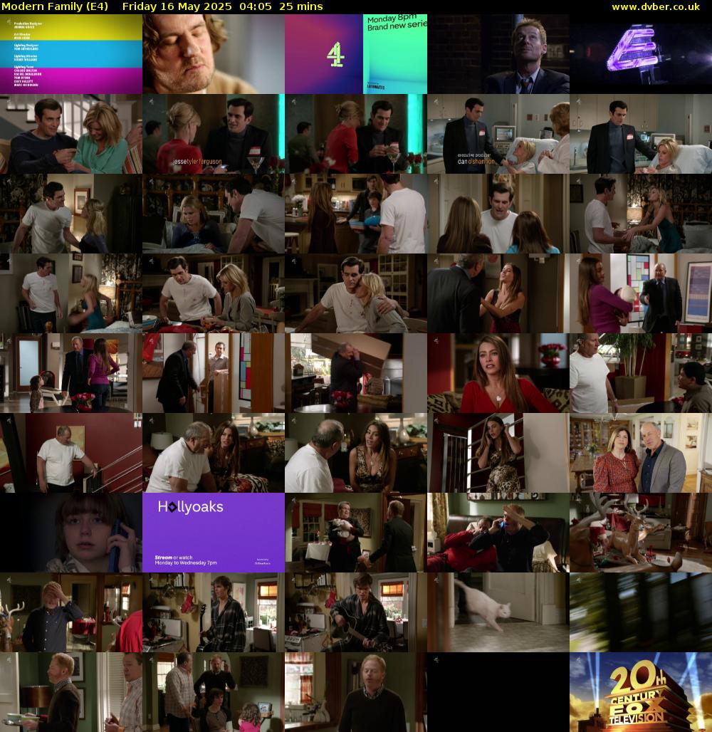 Modern Family (E4) Friday 16 May 2025 04:05 - 04:30