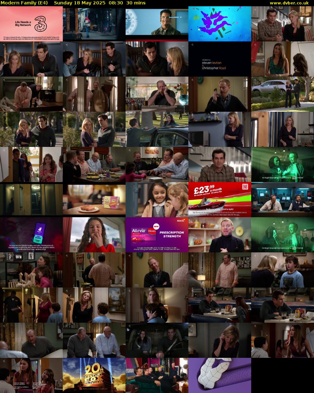 Modern Family (E4) Sunday 18 May 2025 08:30 - 09:00