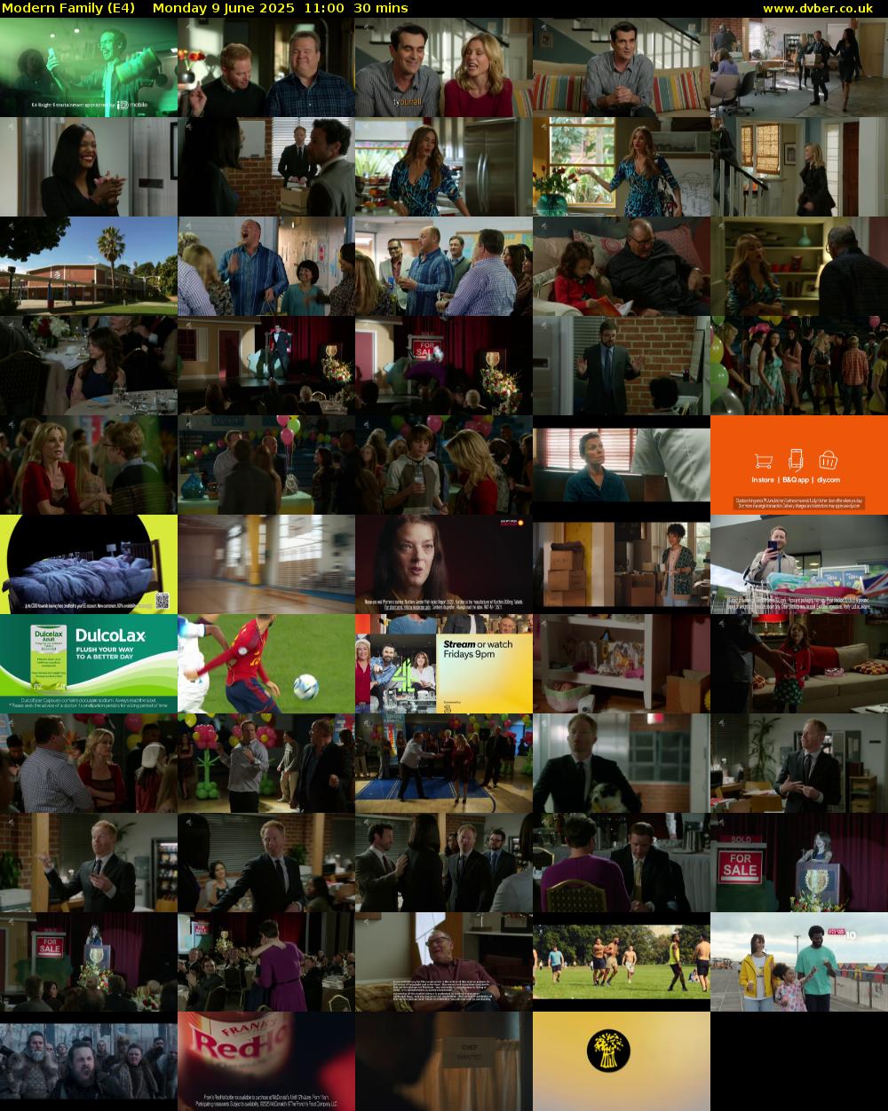 Modern Family (E4) Monday 9 June 2025 11:00 - 11:30