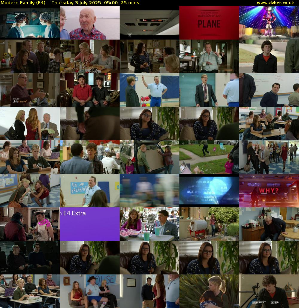 Modern Family (E4) Thursday 3 July 2025 05:00 - 05:25