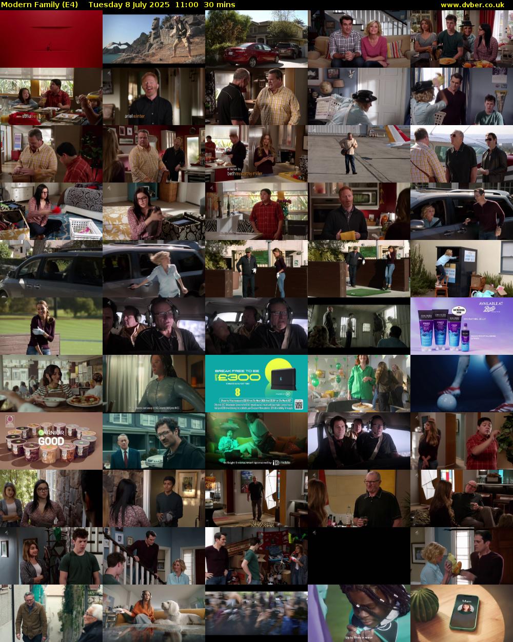 Modern Family (E4) Tuesday 8 July 2025 11:00 - 11:30