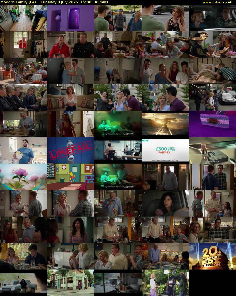 Modern Family (E4) Tuesday 8 July 2025 15:00 - 15:30