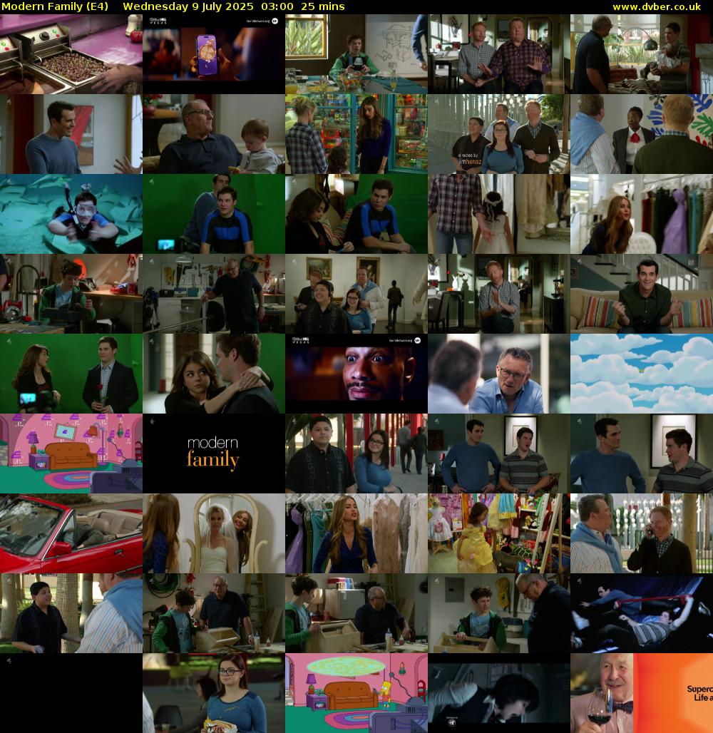 Modern Family (E4) Wednesday 9 July 2025 03:00 - 03:25