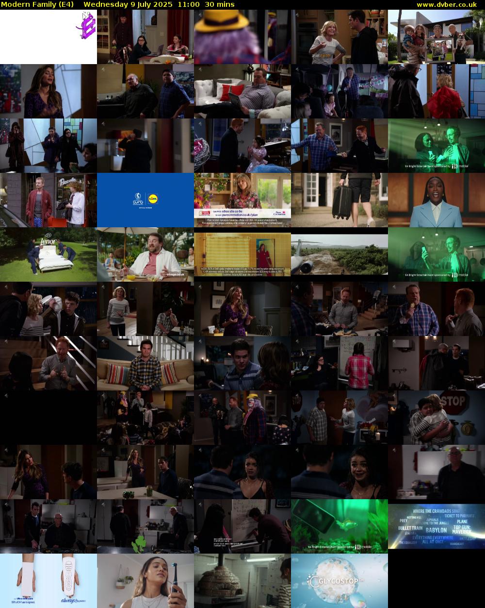 Modern Family (E4) Wednesday 9 July 2025 11:00 - 11:30
