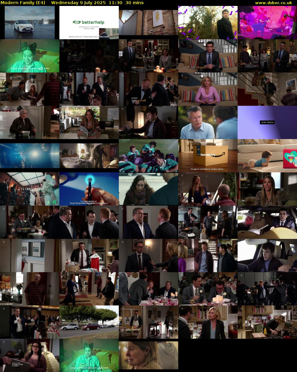 Modern Family (E4) Wednesday 9 July 2025 11:30 - 12:00