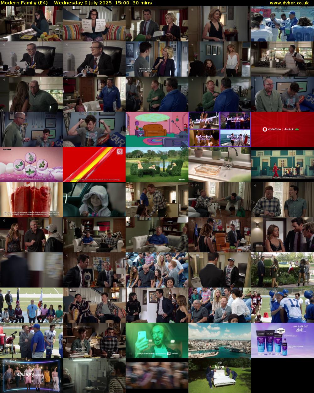 Modern Family (E4) Wednesday 9 July 2025 15:00 - 15:30
