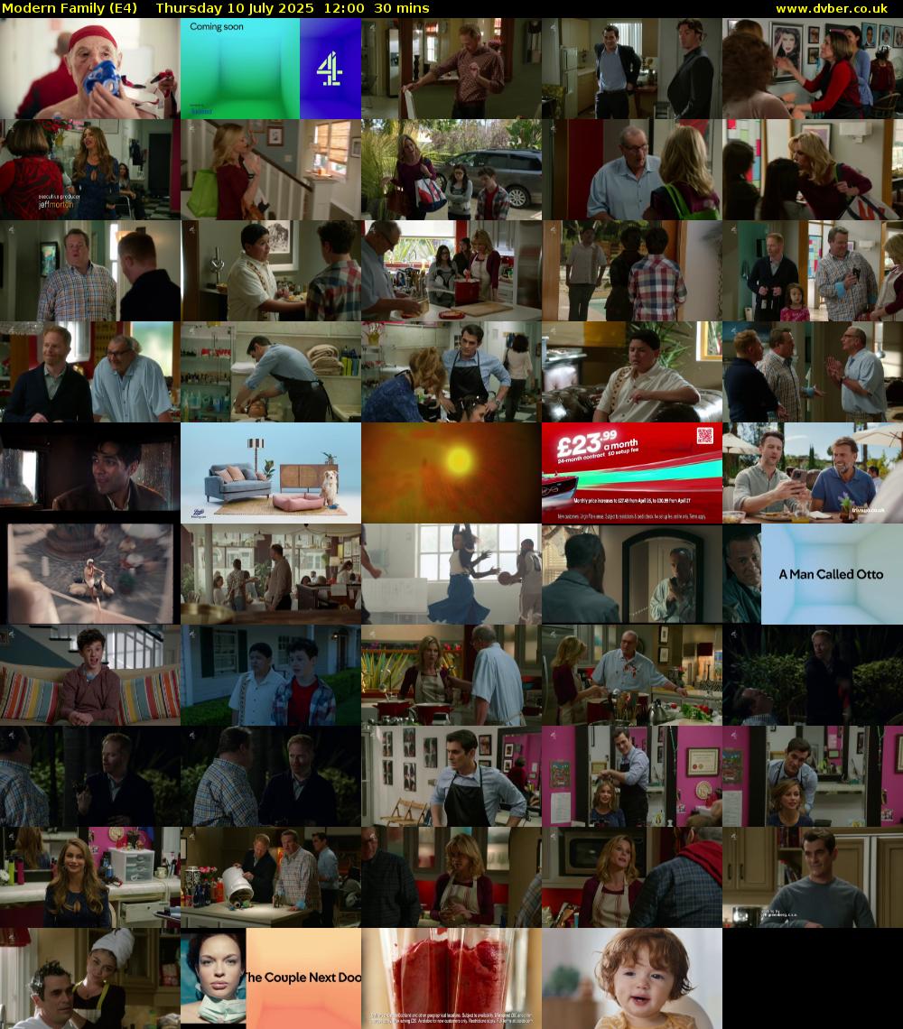 Modern Family (E4) Thursday 10 July 2025 12:00 - 12:30