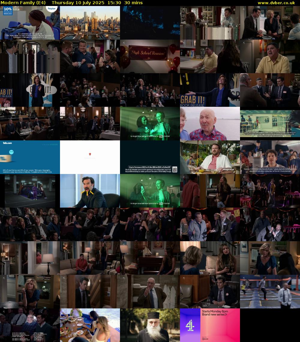 Modern Family (E4) Thursday 10 July 2025 15:30 - 16:00