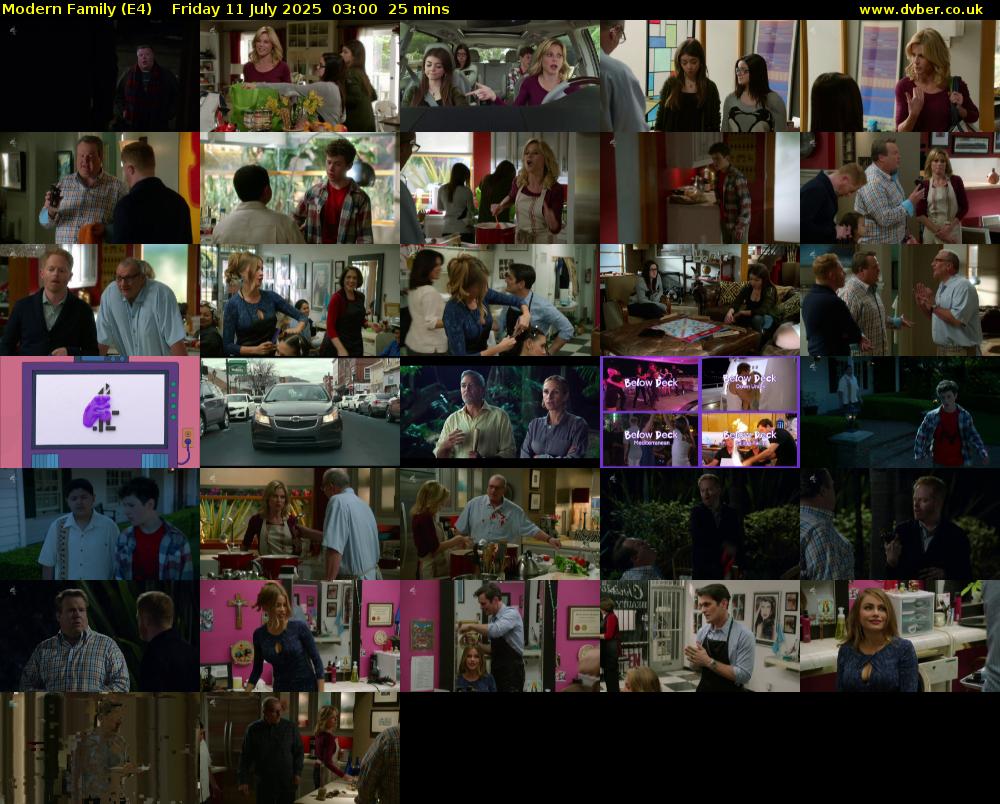 Modern Family (E4) Friday 11 July 2025 03:00 - 03:25