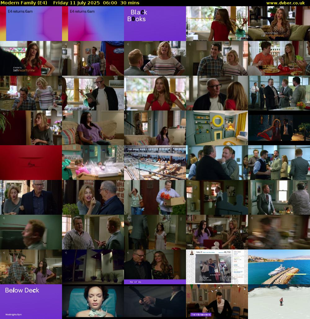 Modern Family (E4) Friday 11 July 2025 06:00 - 06:30