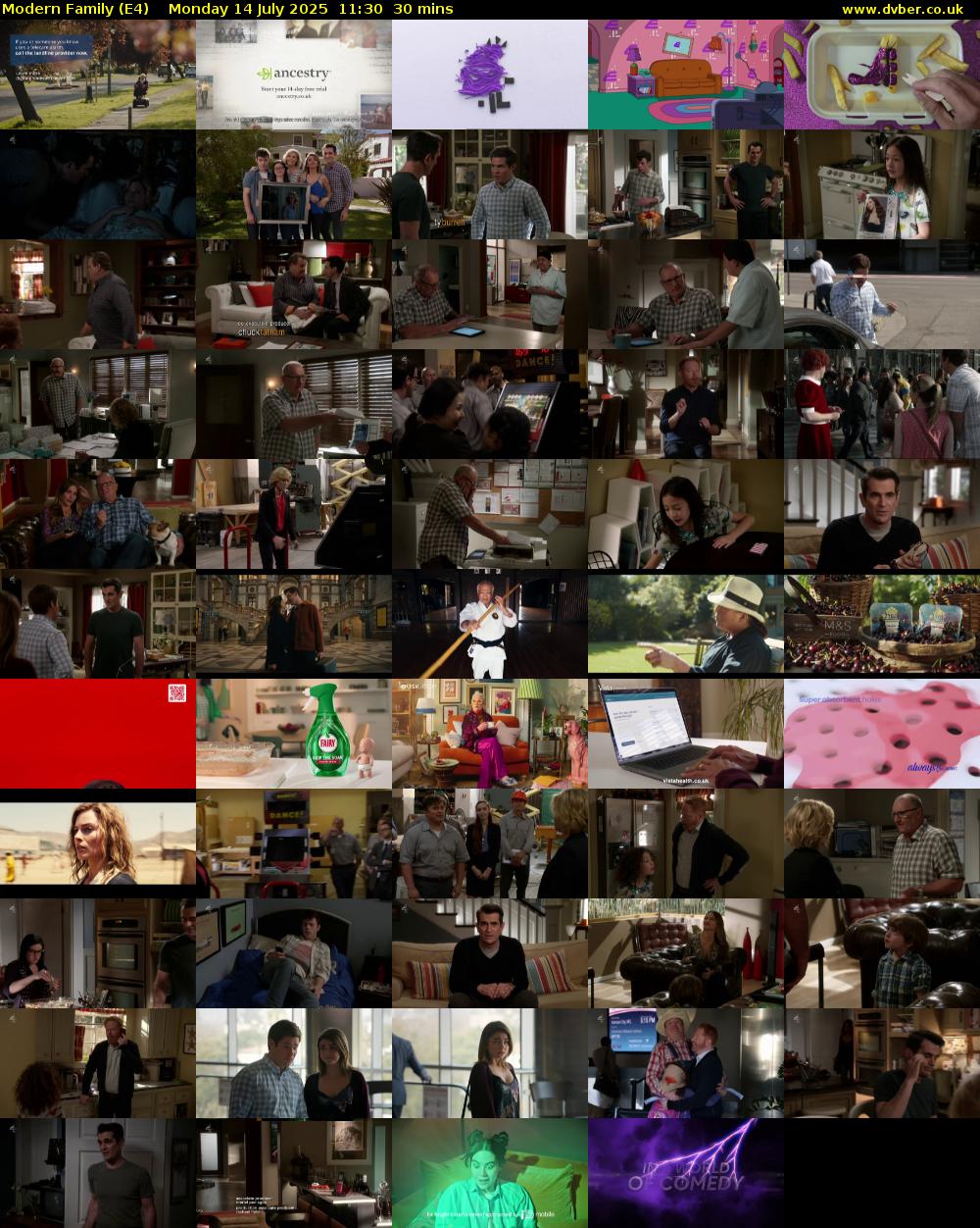 Modern Family (E4) Monday 14 July 2025 11:30 - 12:00