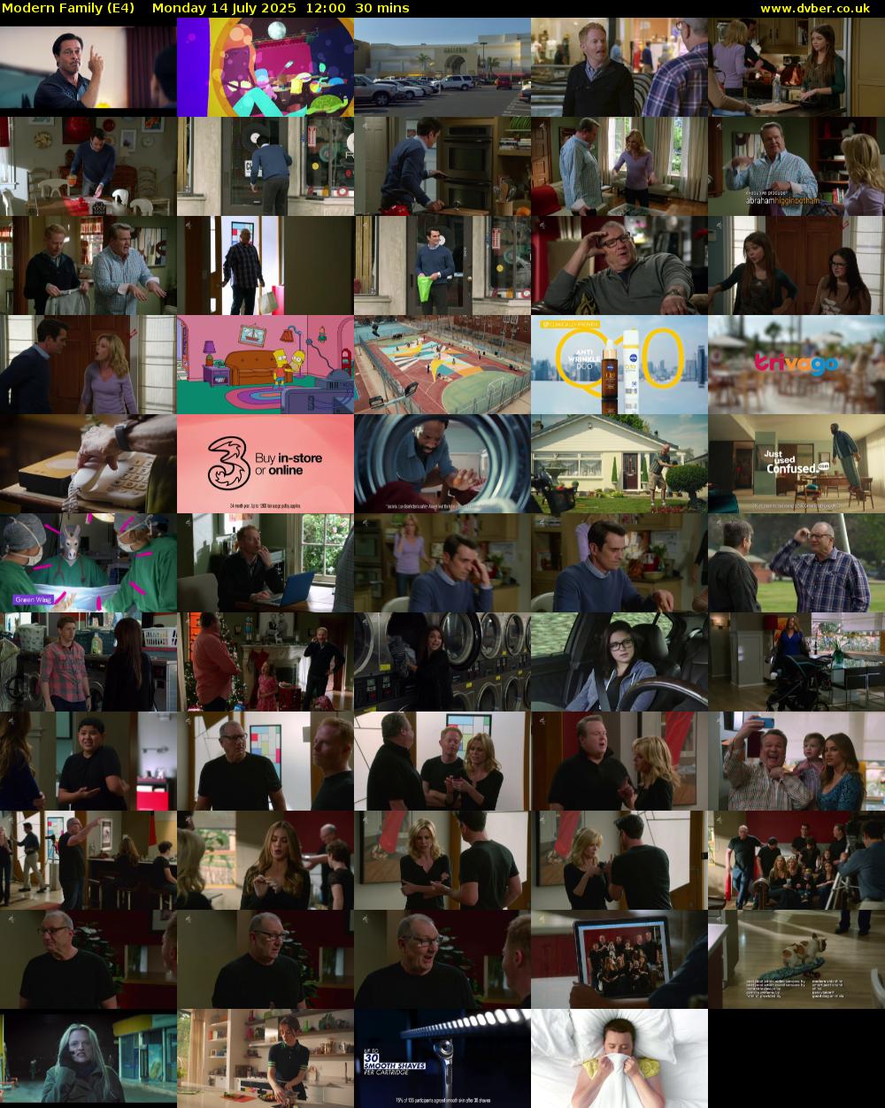 Modern Family (E4) Monday 14 July 2025 12:00 - 12:30