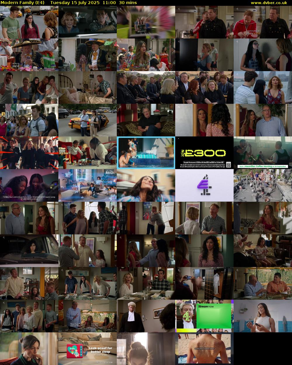 Modern Family (E4) Tuesday 15 July 2025 11:00 - 11:30