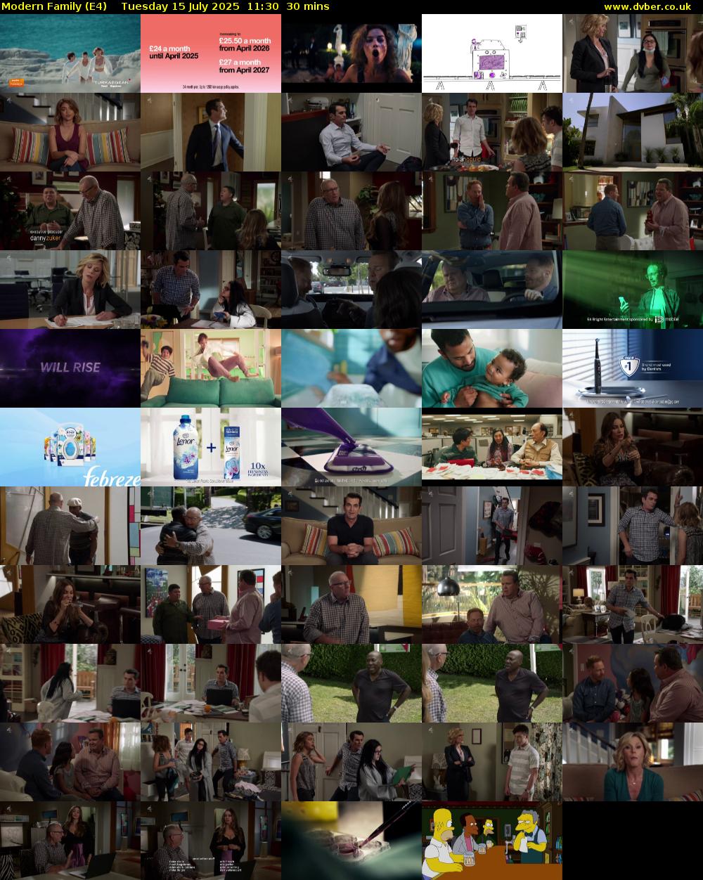Modern Family (E4) Tuesday 15 July 2025 11:30 - 12:00