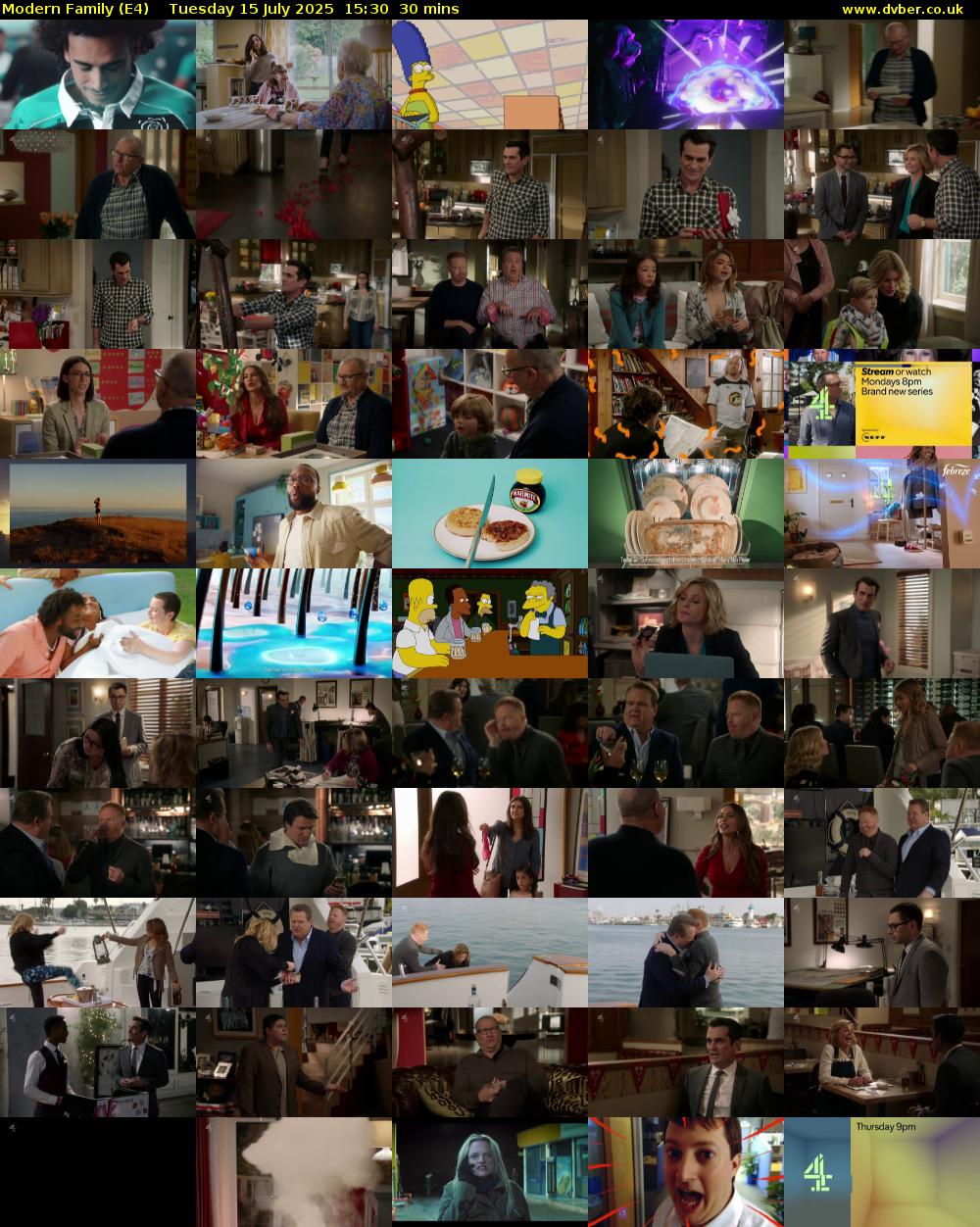 Modern Family (E4) Tuesday 15 July 2025 15:30 - 16:00