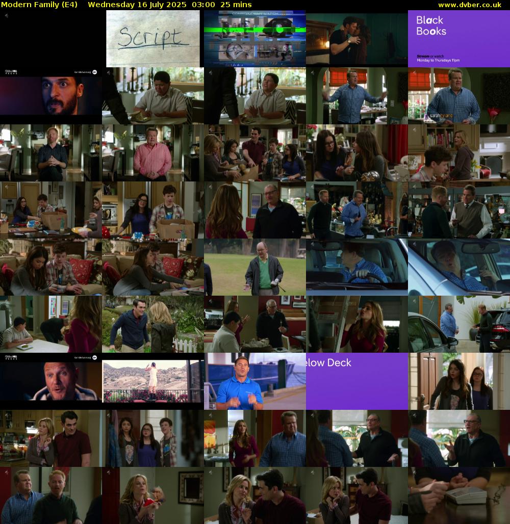 Modern Family (E4) Wednesday 16 July 2025 03:00 - 03:25