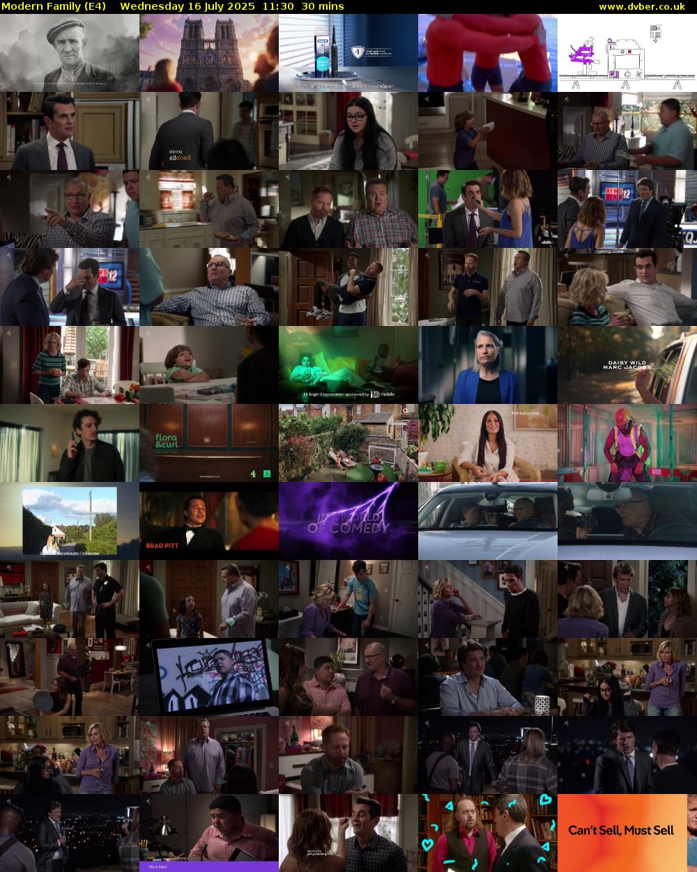 Modern Family (E4) Wednesday 16 July 2025 11:30 - 12:00