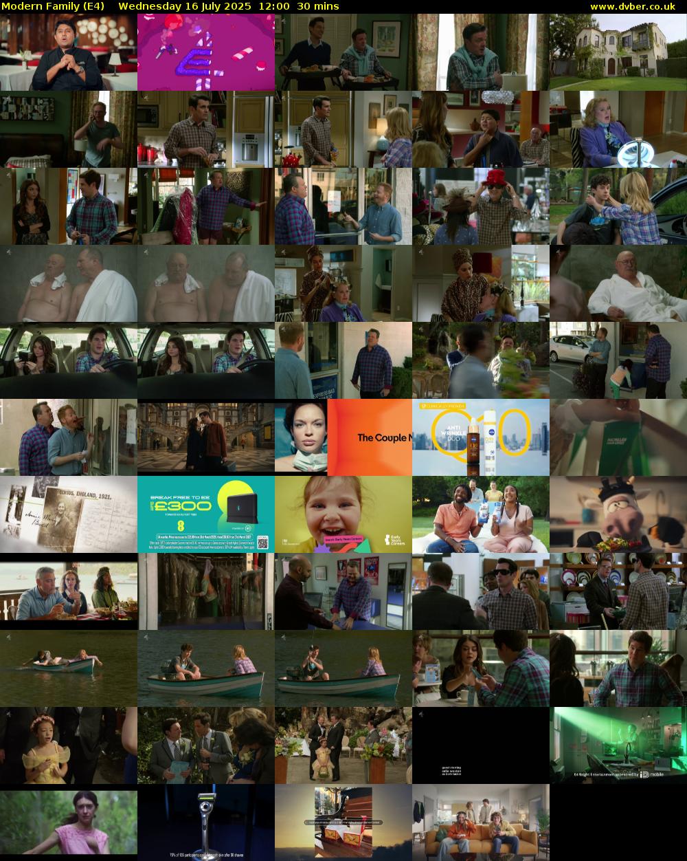 Modern Family (E4) Wednesday 16 July 2025 12:00 - 12:30