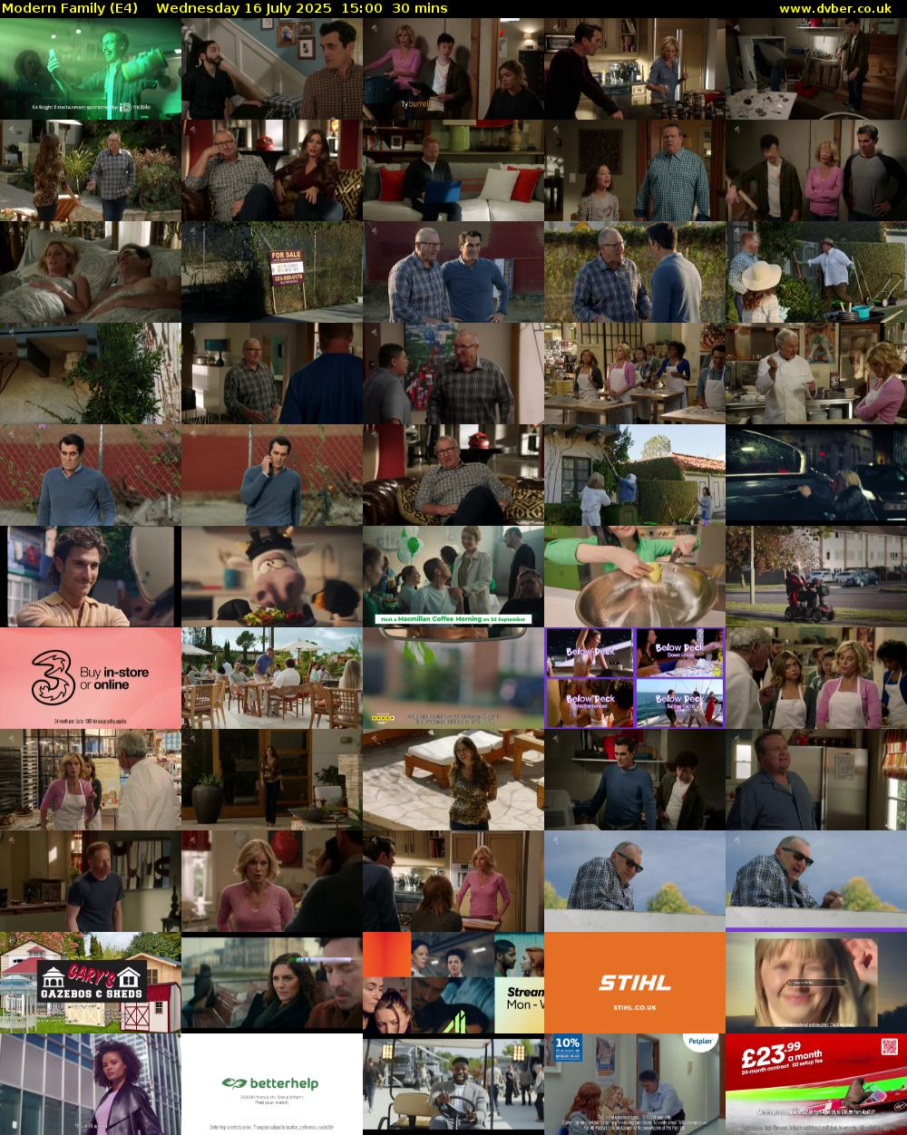Modern Family (E4) Wednesday 16 July 2025 15:00 - 15:30
