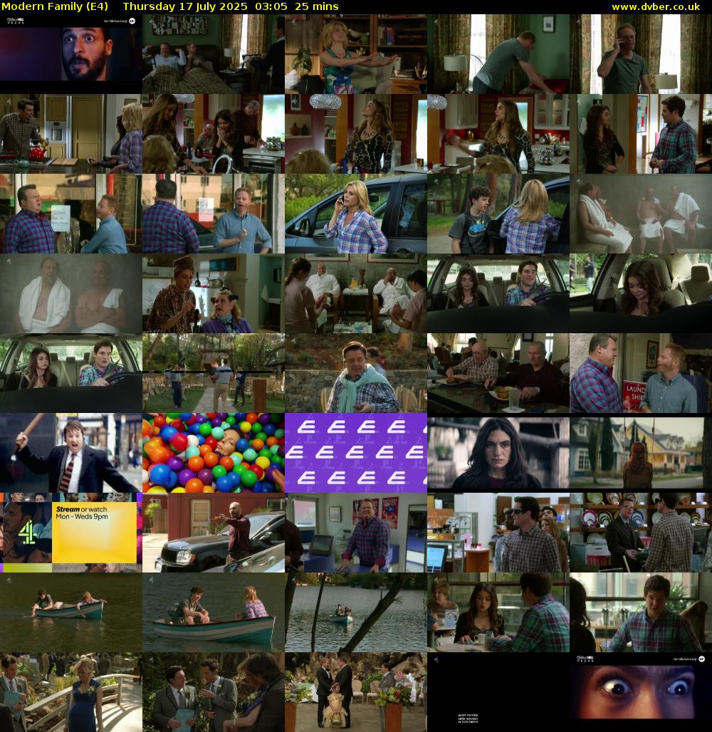 Modern Family (E4) Thursday 17 July 2025 03:05 - 03:30