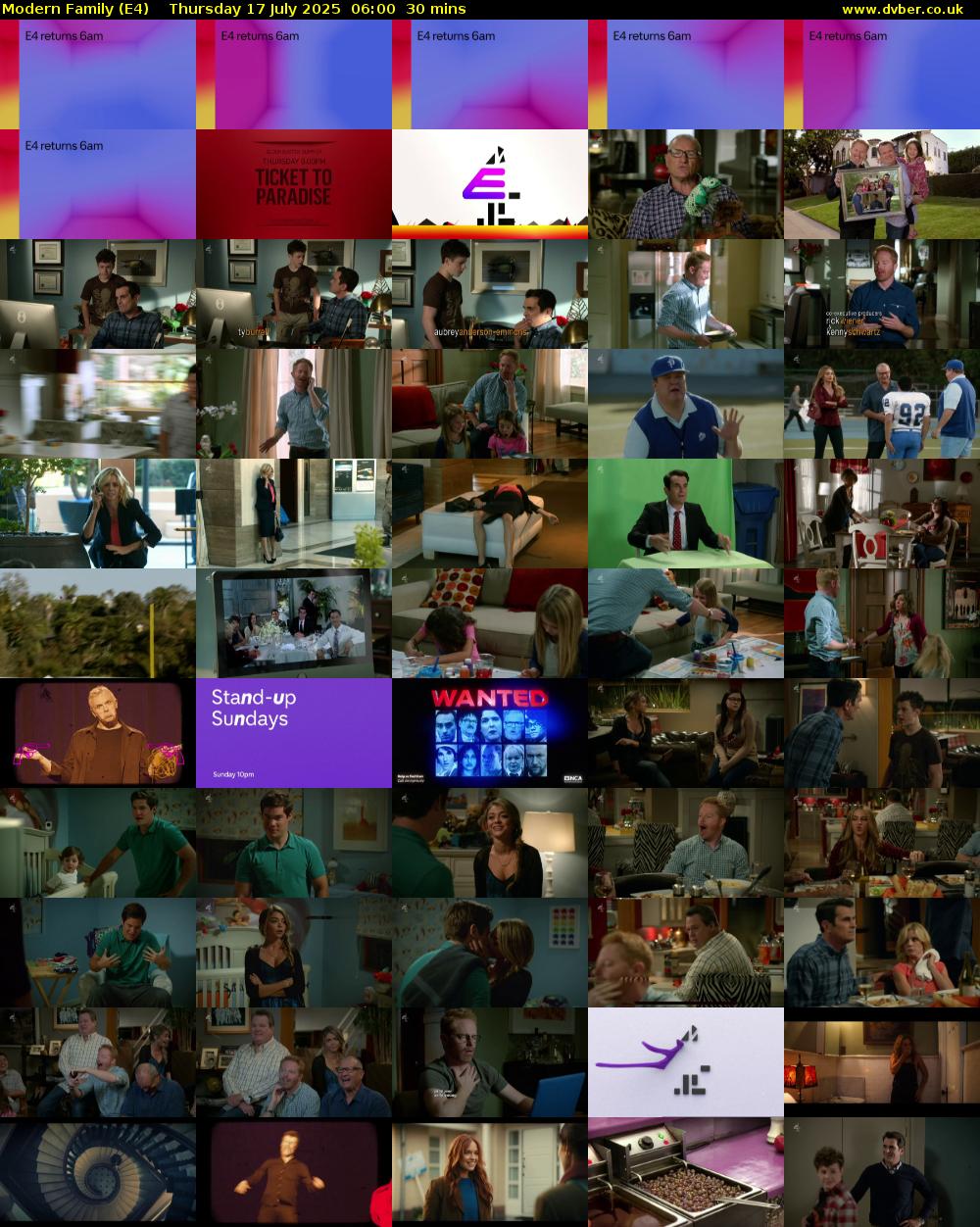 Modern Family (E4) Thursday 17 July 2025 06:00 - 06:30