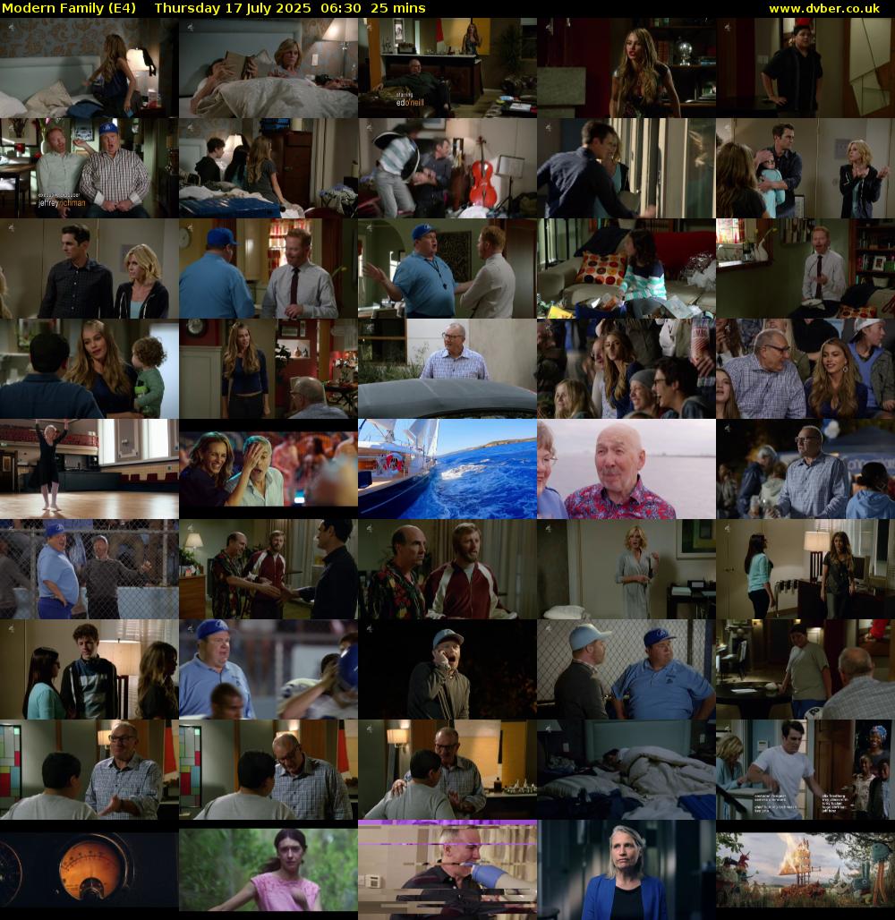 Modern Family (E4) Thursday 17 July 2025 06:30 - 06:55