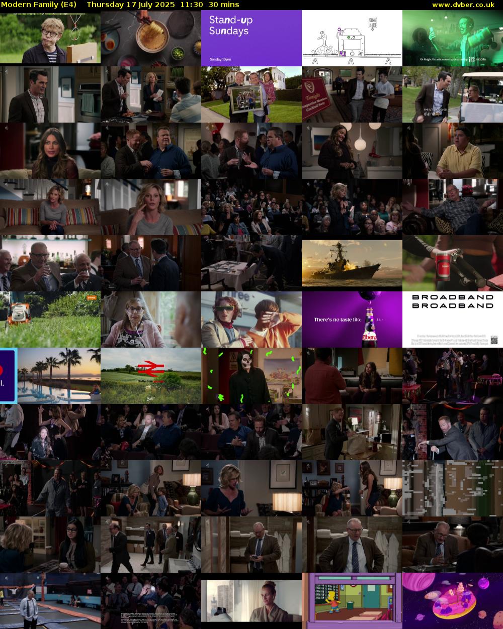 Modern Family (E4) Thursday 17 July 2025 11:30 - 12:00