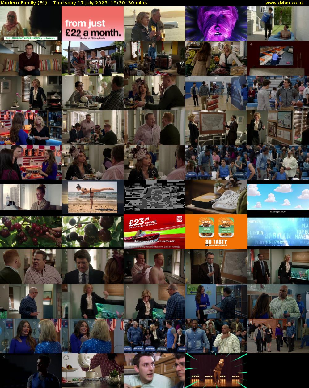 Modern Family (E4) Thursday 17 July 2025 15:30 - 16:00