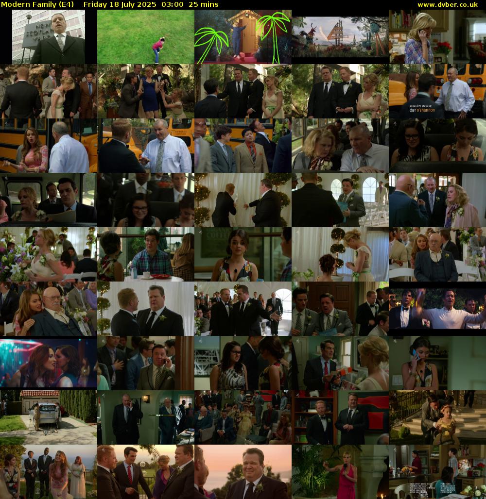 Modern Family (E4) Friday 18 July 2025 03:00 - 03:25