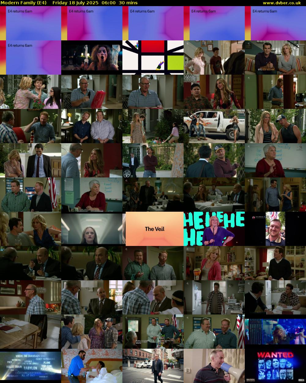 Modern Family (E4) Friday 18 July 2025 06:00 - 06:30